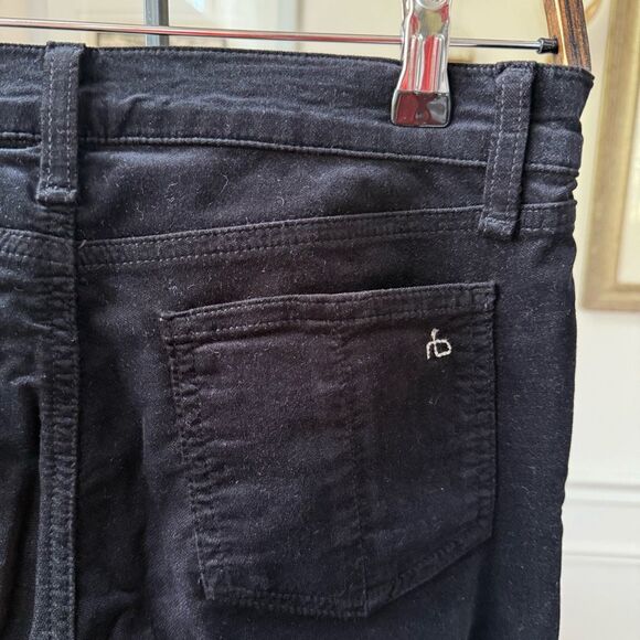 Rag & Bone 10" Crop Flare Black Velvet Pants $200 26 - Picture 6 of 10